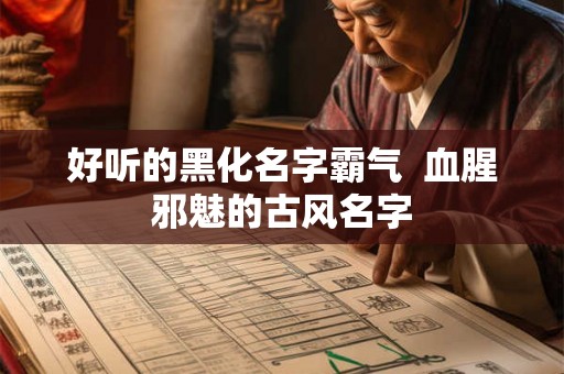 好听的黑化名字霸气  血腥邪魅的古风名字