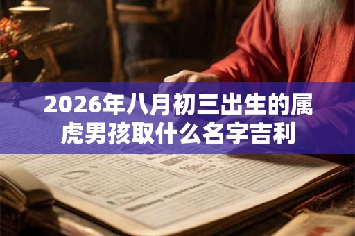 2026年八月初三出生的属虎男孩取什么名字吉利