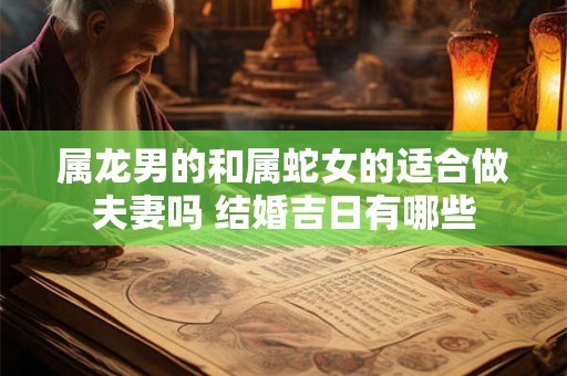属龙男的和属蛇女的适合做夫妻吗 结婚吉日有哪些