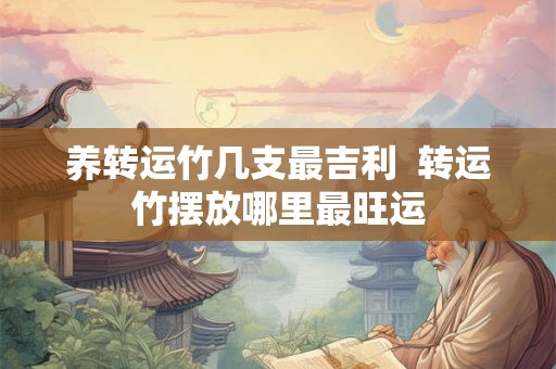 养转运竹几支最吉利  转运竹摆放哪里最旺运