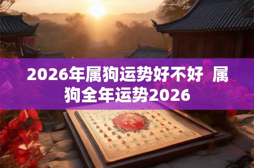 2026年属狗运势好不好  属狗全年运势2026