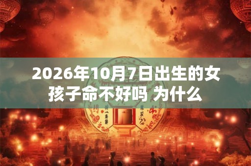2026年10月7日出生的女孩子命不好吗 为什么