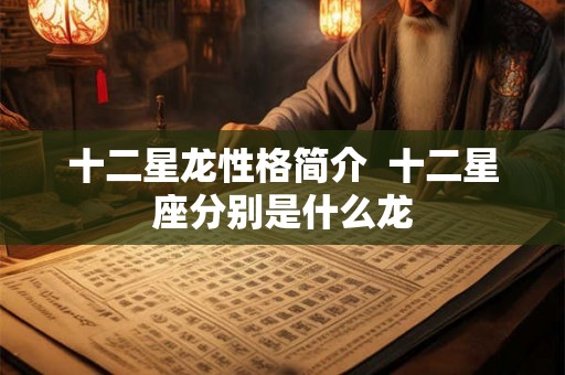 十二星龙性格简介  十二星座分别是什么龙