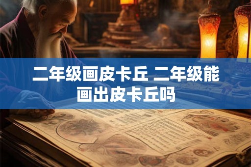 二年级画皮卡丘 二年级能画出皮卡丘吗