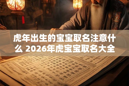 虎年出生的宝宝取名注意什么 2026年虎宝宝取名大全