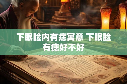 下眼睑内有痣寓意 下眼睑有痣好不好 下眼睑内有痣寓意 下眼睑有痣好不好