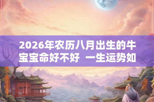 2026年农历八月出生的牛宝宝命好不好  一生运势如何
