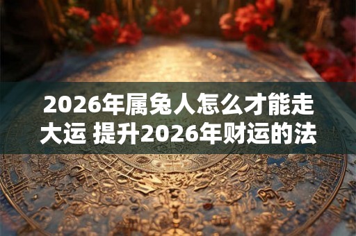 2026年属兔人怎么才能走大运 提升2026年财运的法子！
