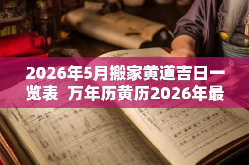 2026年5月搬家黄道吉日一览表  万年历黄历2026年最新版本