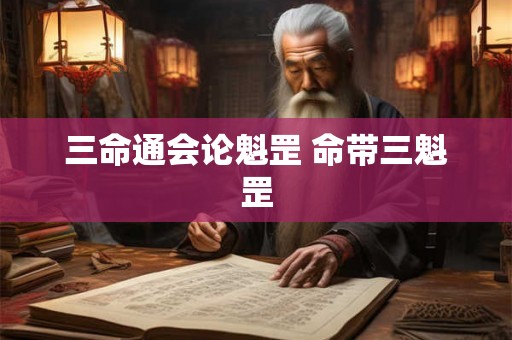 三命通会论魁罡 命带三魁罡