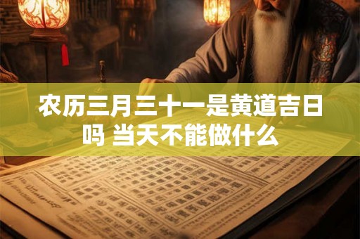 农历三月三十一是黄道吉日吗 当天不能做什么