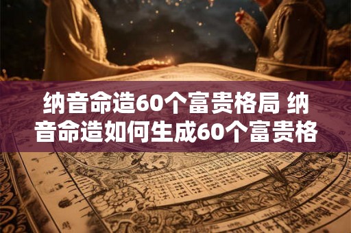 纳音命造60个富贵格局 纳音命造如何生成60个富贵格局