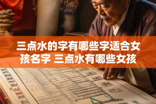 三点水的字有哪些字适合女孩名字 三点水有哪些女孩名字可取