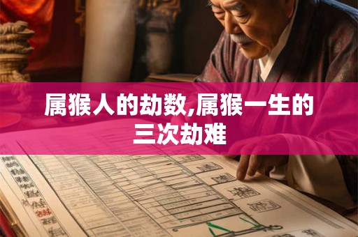 属猴人的劫数,属猴一生的三次劫难