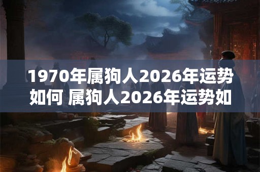 1970年属狗人2026年运势如何 属狗人2026年运势如何