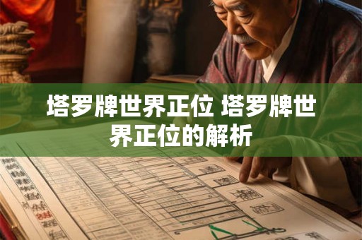 塔罗牌世界正位 塔罗牌世界正位的解析
