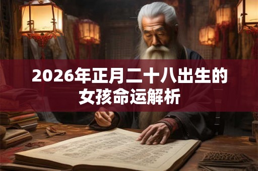 2026年正月二十八出生的女孩命运解析