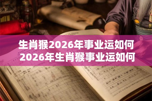 生肖猴2026年事业运如何 2026年生肖猴事业运如何 生肖猴2026年事业运如何 2026年生肖猴事业运如何
