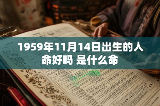 1959年11月14日出生的人命好吗 是什么命