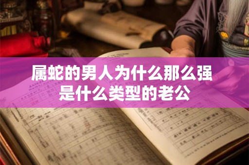 属蛇的男人为什么那么强 是什么类型的老公