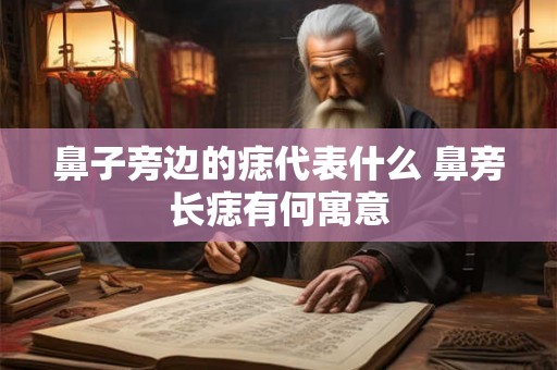 鼻子旁边的痣代表什么 鼻旁长痣有何寓意 鼻子旁边的痣代表什么 鼻旁长痣有何寓意