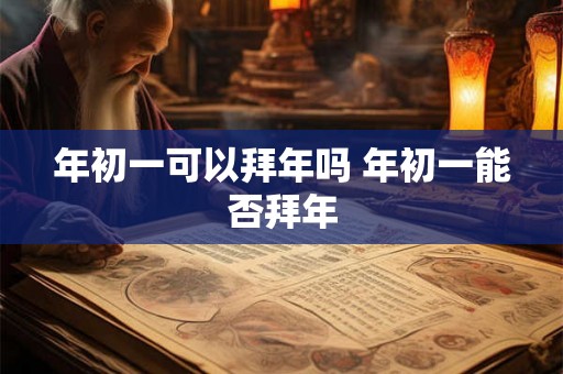 年初一可以拜年吗 年初一能否拜年