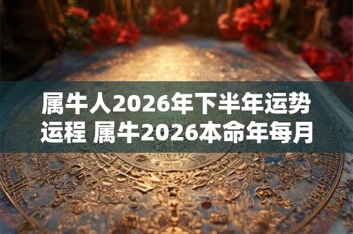 属牛人2026年下半年运势运程 属牛2026本命年每月运程详解 属牛人2026年下半年运势运程 属牛2026本命年每月运程详解