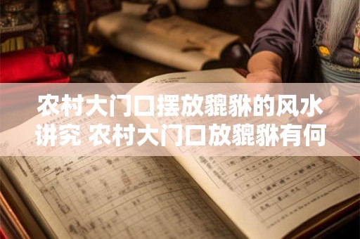 农村大门口摆放貔貅的风水讲究 农村大门口放貔貅有何讲究