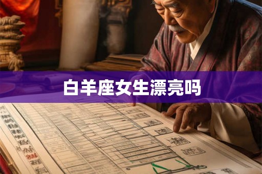 白羊座女生漂亮吗