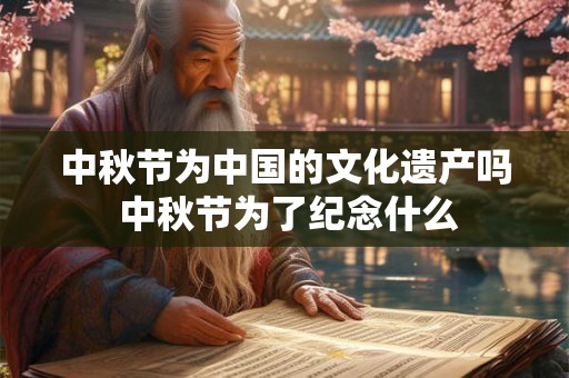 中秋节为中国的文化遗产吗 中秋节为了纪念什么 中秋节为中国的文化遗产吗 中秋节为了纪念什么