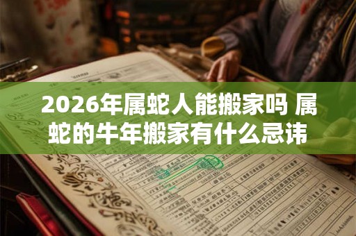 2026年属蛇人能搬家吗 属蛇的牛年搬家有什么忌讳