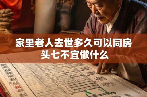 家里老人去世多久可以同房 头七不宜做什么