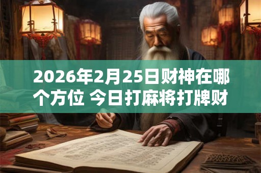 2026年2月25日财神在哪个方位 今日打麻将打牌财运方位