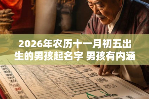 2026年农历十一月初五出生的男孩起名字 男孩有内涵的好名字大全