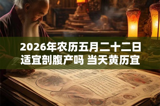 2026年农历五月二十二日适宜剖腹产吗 当天黄历宜忌查询