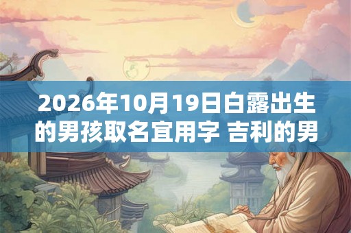 2026年10月19日白露出生的男孩取名宜用字 吉利的男孩名字
