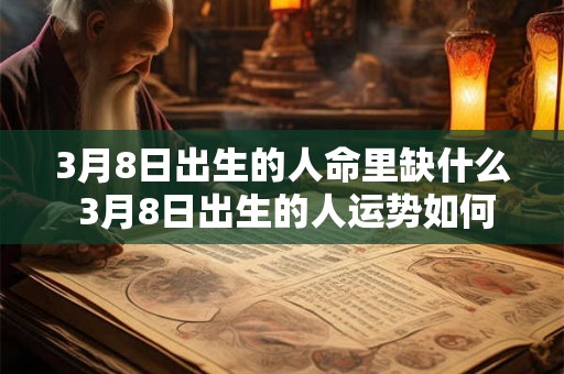 3月8日出生的人命里缺什么 3月8日出生的人运势如何