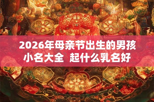 2026年母亲节出生的男孩小名大全  起什么乳名好