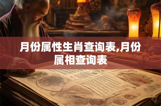 月份属性生肖查询表,月份属相查询表