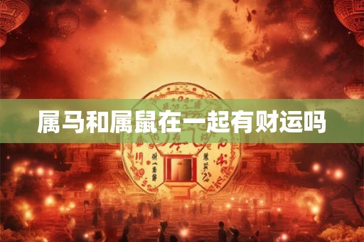 属马和属鼠在一起有财运吗