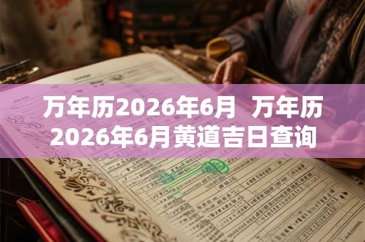 万年历2026年6月  万年历2026年6月黄道吉日查询