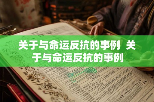 关于与命运反抗的事例  关于与命运反抗的事例