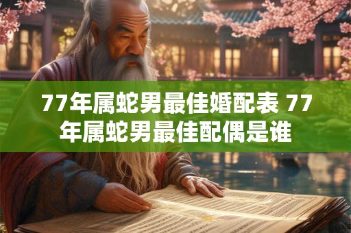 77年属蛇男最佳婚配表 77年属蛇男最佳配偶是谁