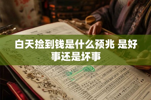 白天捡到钱是什么预兆 是好事还是坏事