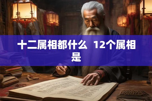 十二属相都什么 12个属相是 十二属相都什么 12个属相是