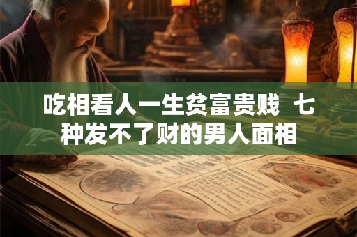 吃相看人一生贫富贵贱  七种发不了财的男人面相