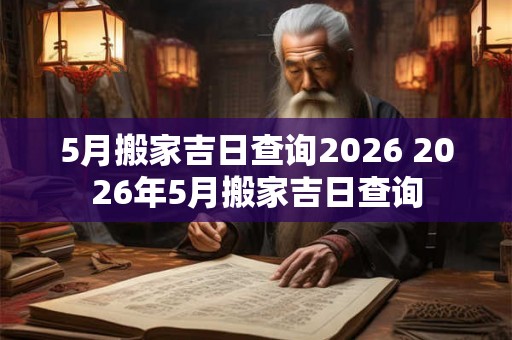 5月搬家吉日查询2026 2026年5月搬家吉日查询