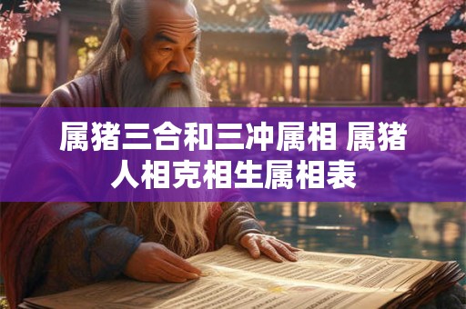 属猪三合和三冲属相 属猪人相克相生属相表