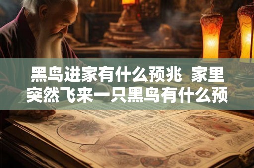 黑鸟进家有什么预兆  家里突然飞来一只黑鸟有什么预兆