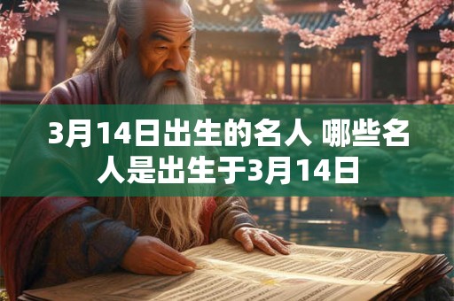 3月14日出生的名人 哪些名人是出生于3月14日